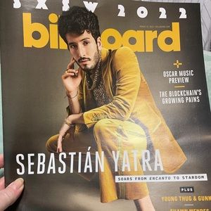 New Billboard magazine Mar 2022 42 page Oscars Sebastian Yatra cover feature